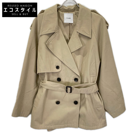 CLANE クラネ 25SS 18103-0422 ブラウン オーバー ショート トレンチコート コート