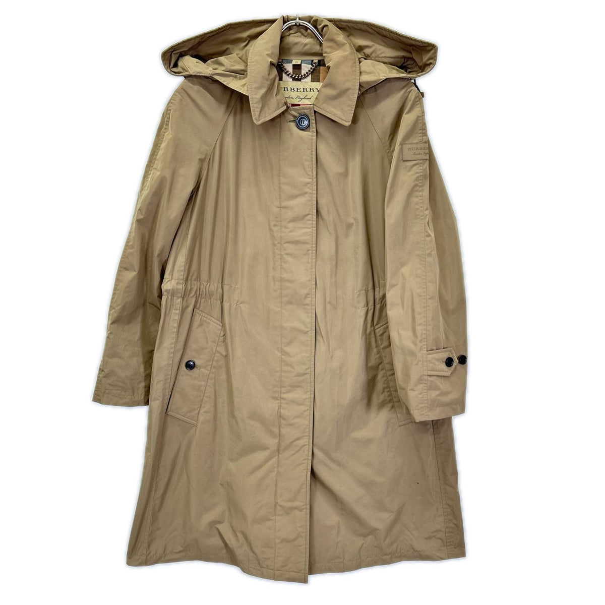 Burberry LONDON バーバリーロンドン 85R3436 カーキ 裏地ノバチェック ロングコート コート