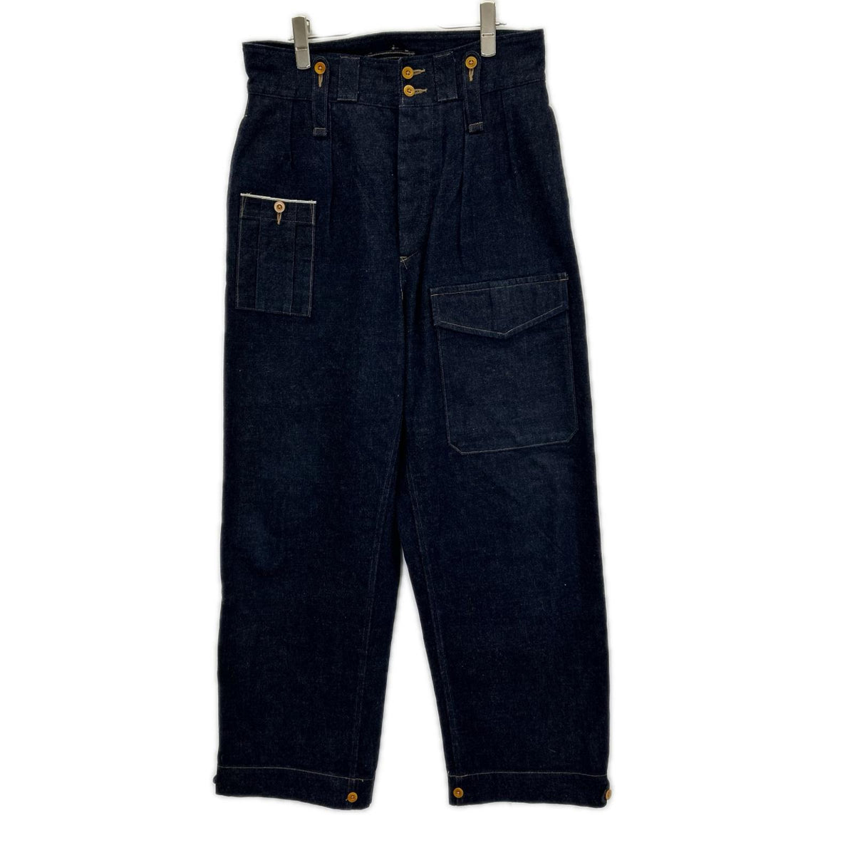 NIGEL CABOURN ナイジェルケーボン 8047-00-50030 インディゴ バトルドレス ルーズシルエット デニムパンツ ボトムス