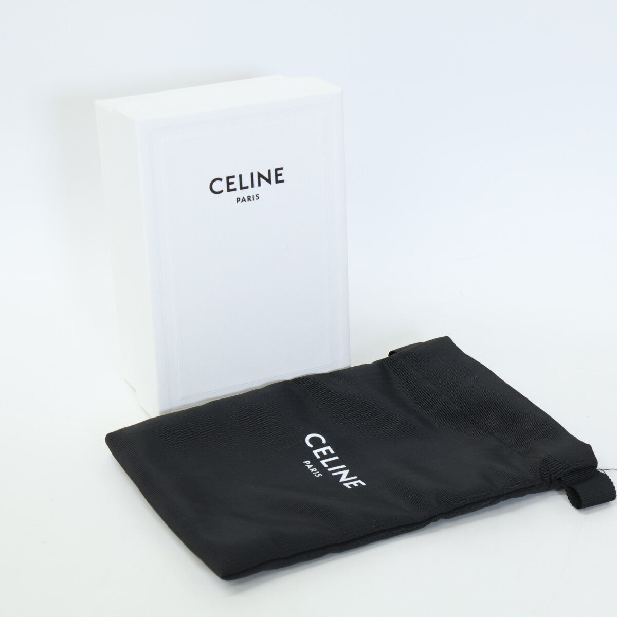 CELINE セリーヌ 【新品同様】スモール フラップウォレット トリオンフ / シャイニーカーフスキン 二つ折り財布（小銭入れあり）