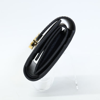 CELINE セリーヌ 【新品同様】スモール フラップウォレット トリオンフ / シャイニーカーフスキン 二つ折り財布（小銭入れあり）