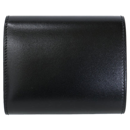 CELINE セリーヌ 【新品同様】スモール フラップウォレット トリオンフ / シャイニーカーフスキン 二つ折り財布（小銭入れあり）