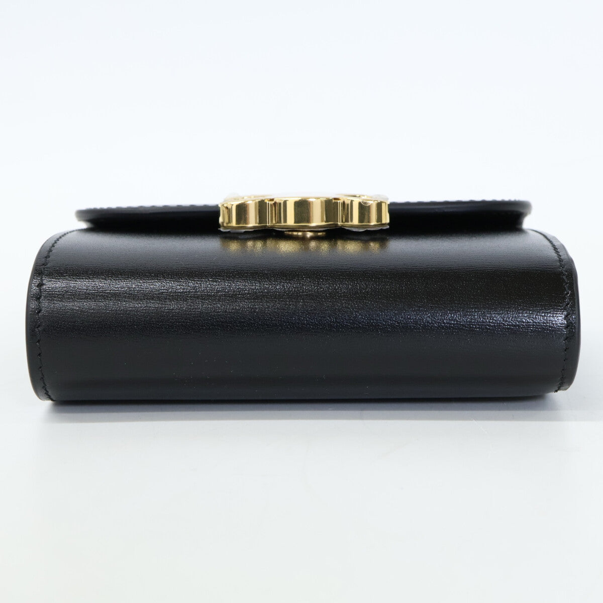 CELINE セリーヌ 【新品同様】スモール フラップウォレット トリオンフ / シャイニーカーフスキン 二つ折り財布（小銭入れあり）