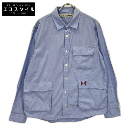 Barbour バブアー ×Paul Smith MSH5782BL54 ブルー パッチポケットシャツ トップス