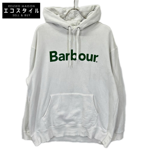 Barbour バブアー 241MOLG002 ホワイト JAPAN LIMITED ロゴスウェットフードパーカー トップス