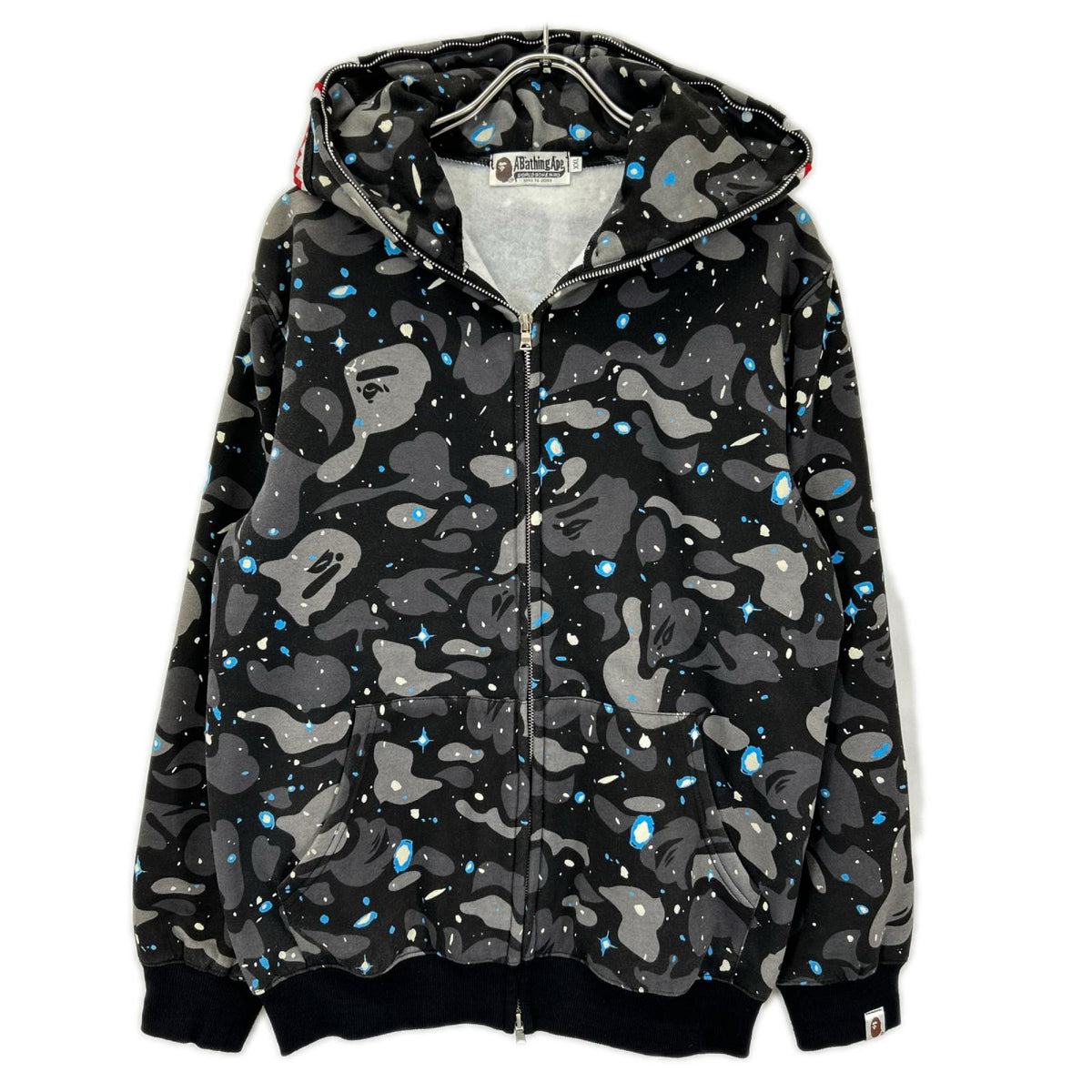 A BATHING APE アベイシングエイプ 90s グレー 初期 スペースカモ シャーク フルジップパーカー トップス