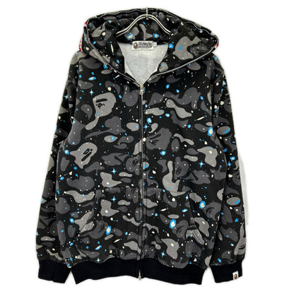 A BATHING APE アベイシングエイプ 90s グレー 初期 スペースカモ シャーク フルジップパーカー トップス