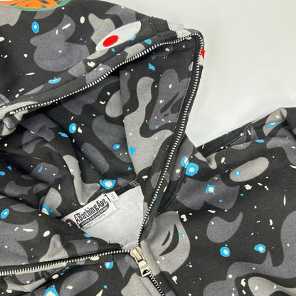 A BATHING APE アベイシングエイプ 90s グレー 初期 スペースカモ シャーク フルジップパーカー トップス