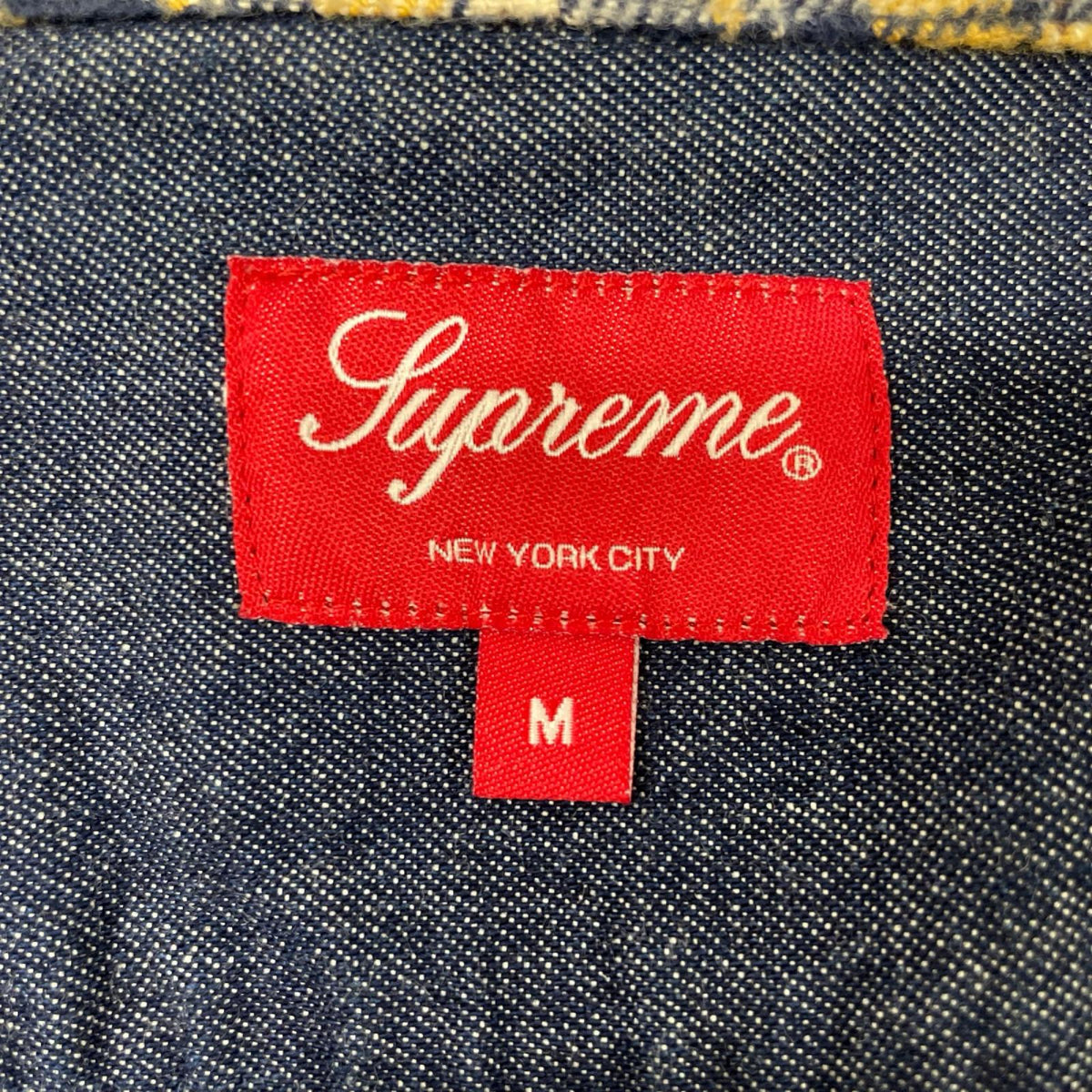 Supreme シュプリーム 13AW デニム×ネルシャツ 切り替え Hooded Plaid Denim Shirts トップス