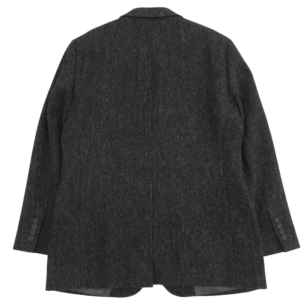 BrooksBrothers ブルックスブラザーズ ヘリンボーン ハリスツイード ウール 1818シリーズ テーラードジャケット メンズ 黒 グレー 40 ジャケット