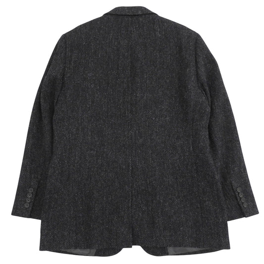 BrooksBrothers ブルックスブラザーズ ヘリンボーン ハリスツイード ウール 1818シリーズ テーラードジャケット メンズ 黒 グレー 40 ジャケット