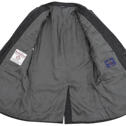BrooksBrothers ブルックスブラザーズ ヘリンボーン ハリスツイード ウール 1818シリーズ テーラードジャケット メンズ 黒 グレー 40 ジャケット