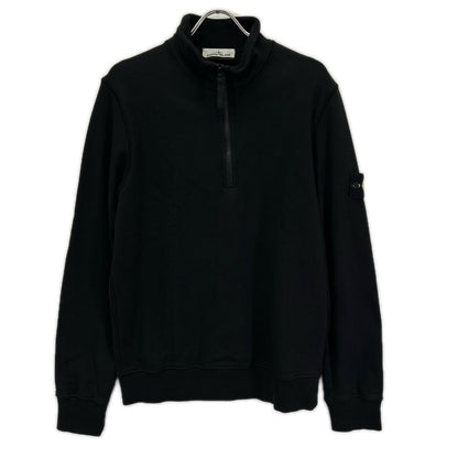 STONE ISLAND ストーンアイランド 101561951 ブラック Garment Dyed Half Zip Sweat トップス