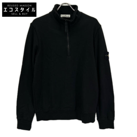STONE ISLAND ストーンアイランド 101561951 ブラック Garment Dyed Half Zip Sweat トップス