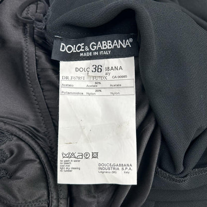 DOLCE&GABBANA ドルチェアンドガッバーナ F6785T ブラック コルセットベルト ドレスワンピース ワンピース