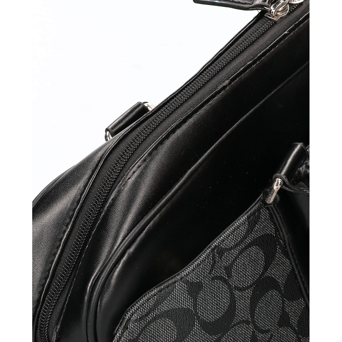 COACH コーチ シグネチャー PVC/レザー 2WAY ブリーフケース ビジネスバッグ ブリーフケース