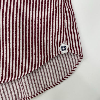 LARDINI ラルディーニ IEW22FP1 レッド×ホワイト コットン ストライプ オーバーサイズシャツ トップス