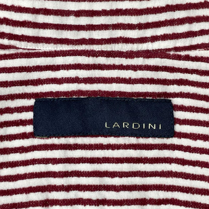 LARDINI ラルディーニ IEW22FP1 レッド×ホワイト コットン ストライプ オーバーサイズシャツ トップス