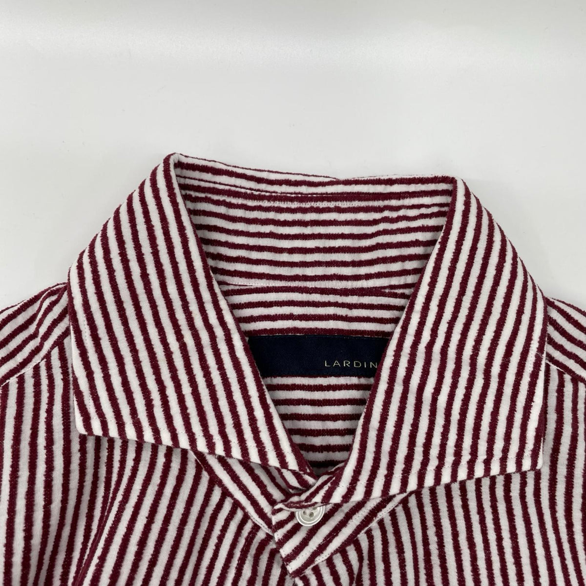 LARDINI ラルディーニ IEW22FP1 レッド×ホワイト コットン ストライプ オーバーサイズシャツ トップス