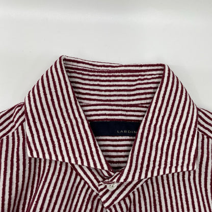 LARDINI ラルディーニ IEW22FP1 レッド×ホワイト コットン ストライプ オーバーサイズシャツ トップス
