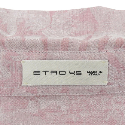 ETRO エトロ 美品 リネンコットン ボタニカル柄 長袖シャツ トップス メンズ ピンク 45 トップス