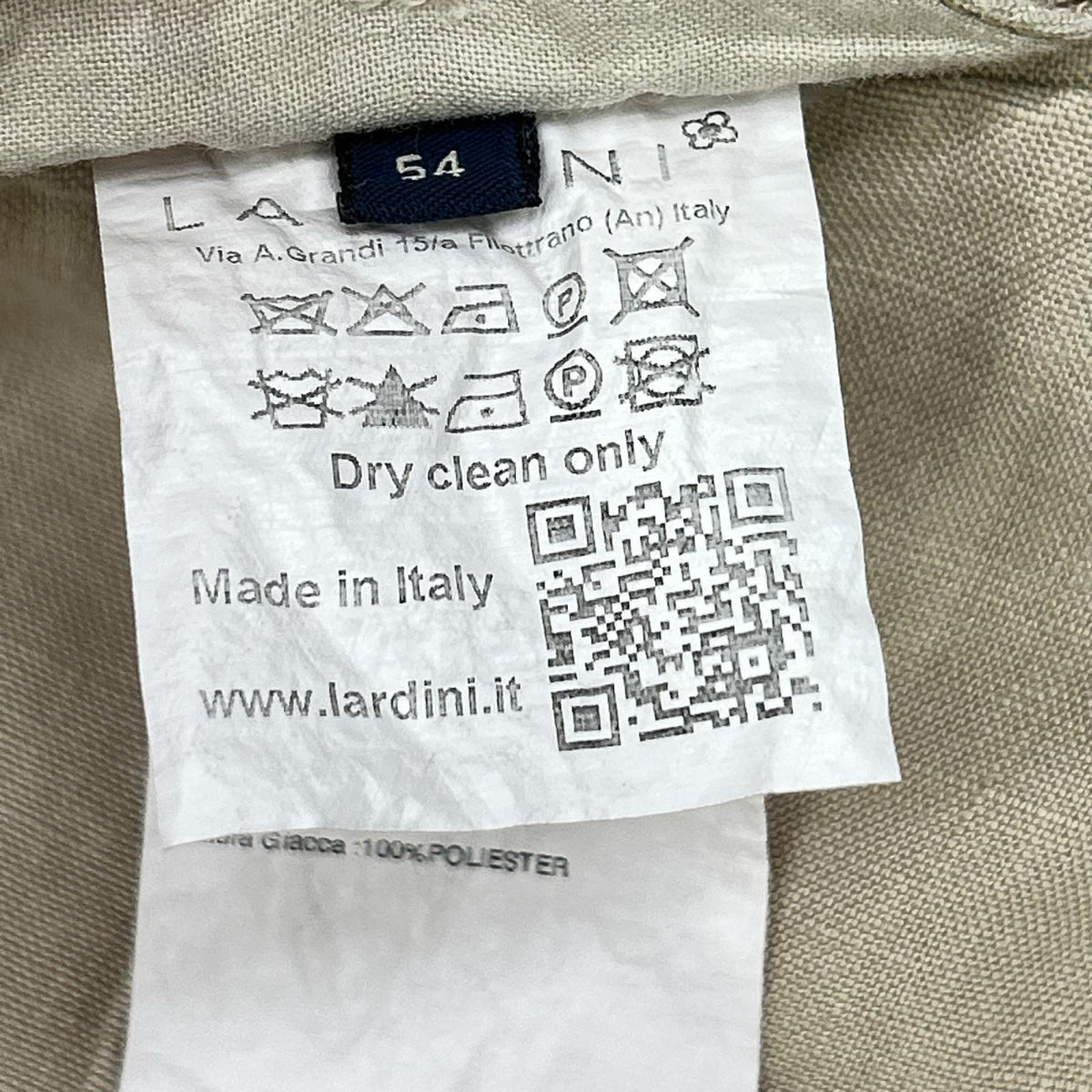LARDINI ラルディーニ PT320AV-40 ベージュ×グレー グラデーションデザイン サイドベンツ テーラードジャケット ジャケット
