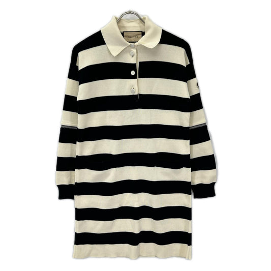 GUCCI グッチ 731592 ブラック×ホワイト ボーダー 2WAY ワンピース ワンピース