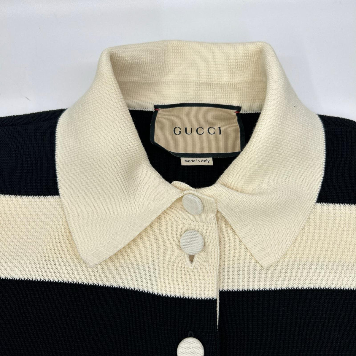 GUCCI グッチ 731592 ブラック×ホワイト ボーダー 2WAY ワンピース ワンピース