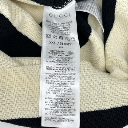 GUCCI グッチ 731592 ブラック×ホワイト ボーダー 2WAY ワンピース ワンピース