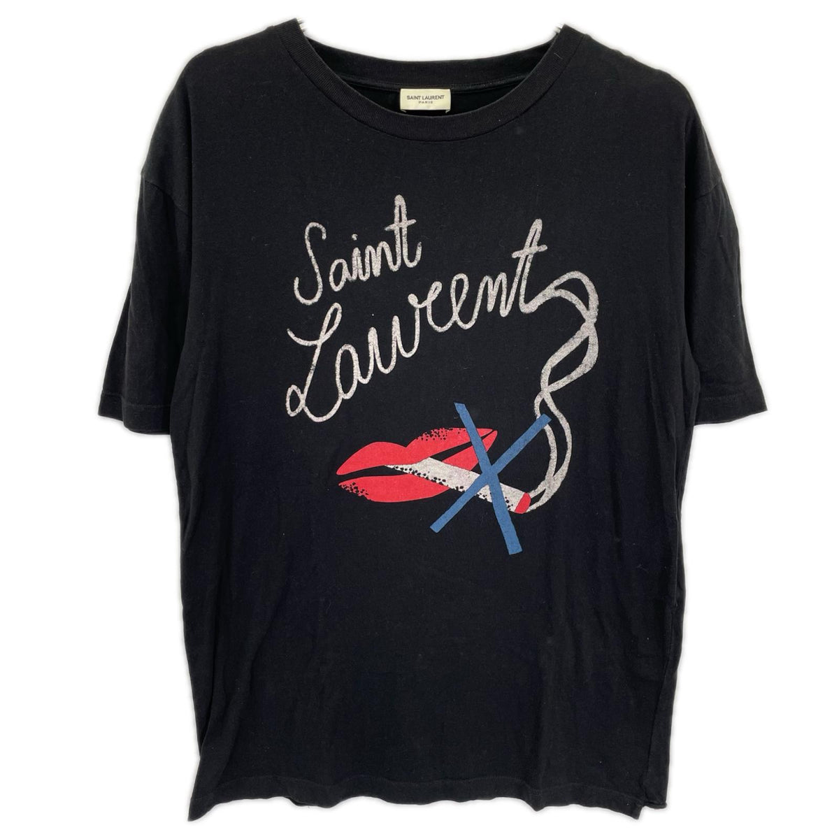 SAINT LAURENT PARIS サンローランパリ 482676 17年製 ノースモーキング リップ Tシャツ トップス