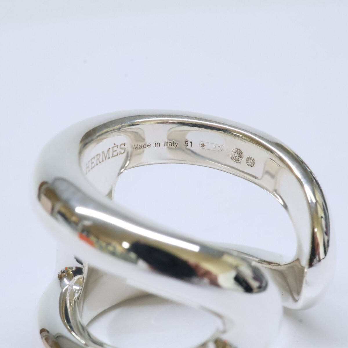 HERMES エルメス 新品仕上げ済み 25年製 Ag925 オズモズGM リング 指輪