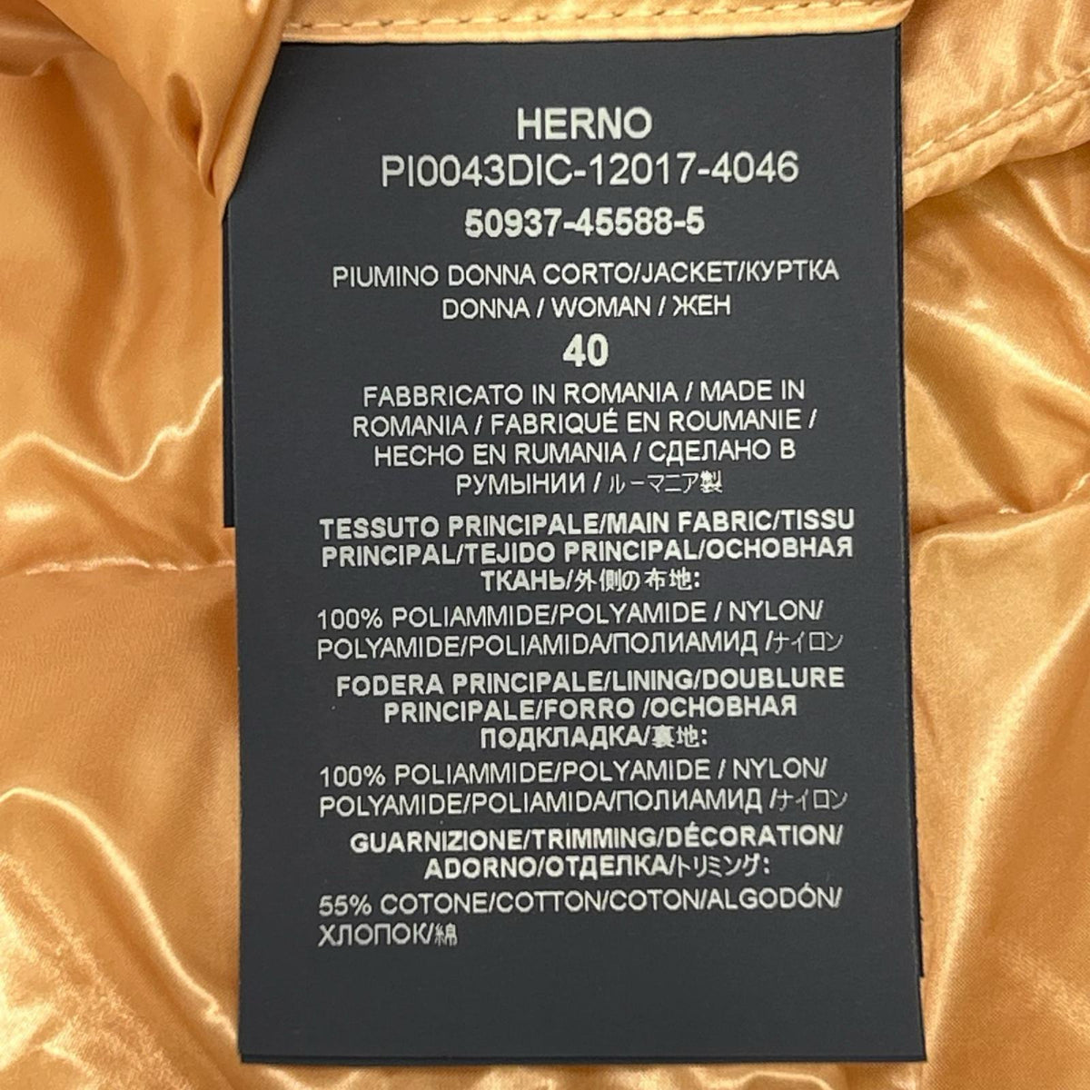 HERNO ヘルノ PI0043DIC-12017-4046 コーラルピンク イコニコ アミンタ 撥水 七分袖 ケープ ジャケット ジャケット