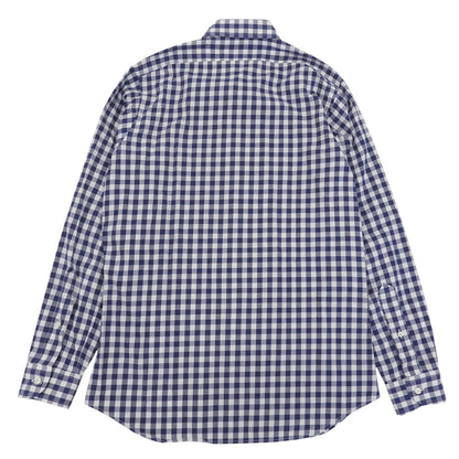 SUN HOUSE サンハウス 美品 INDIVIDUALIZED SHIRTS チェック柄 ボタンダウンシャツ トップス メンズ ブルー×ホワイト 15・32 トップス