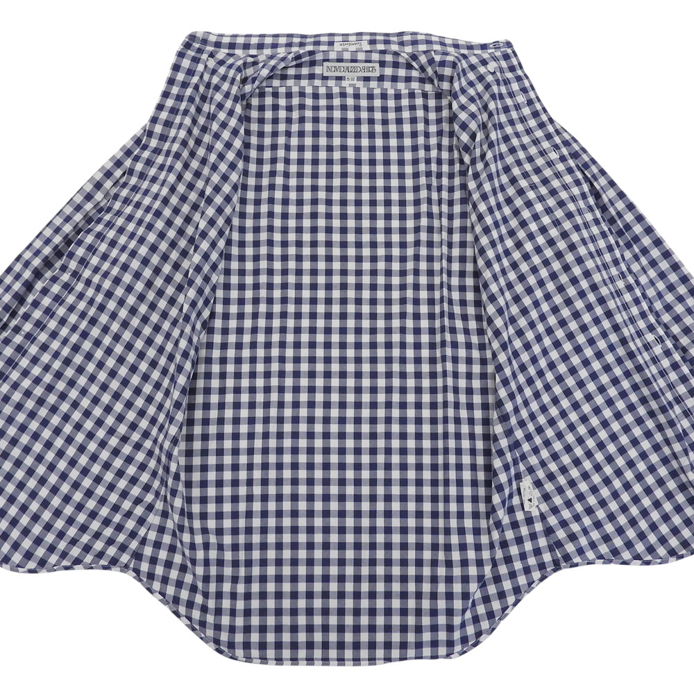 SUN HOUSE サンハウス 美品 INDIVIDUALIZED SHIRTS チェック柄 ボタンダウンシャツ トップス メンズ ブルー×ホワイト 15・32 トップス