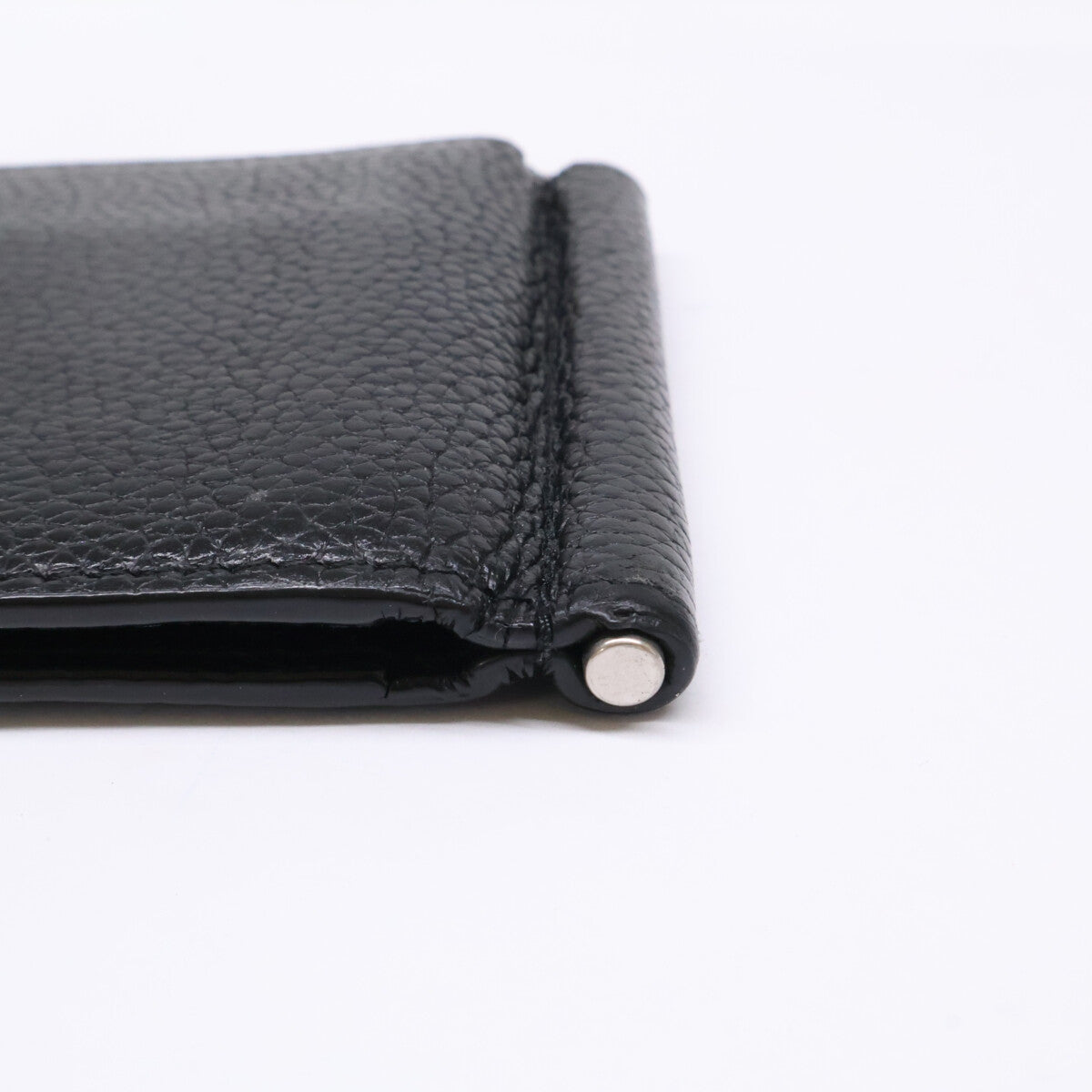 YvesSaintLaurent イヴサンローラン マネークリップ付 レザー 二つ折り財布 二つ折り財布（小銭入れなし）