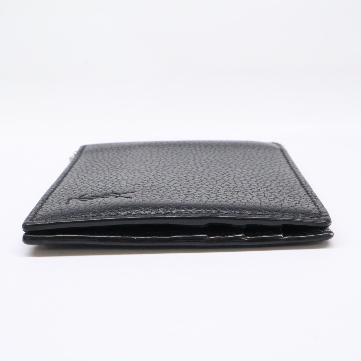 YvesSaintLaurent イヴサンローラン マネークリップ付 レザー 二つ折り財布 二つ折り財布（小銭入れなし）