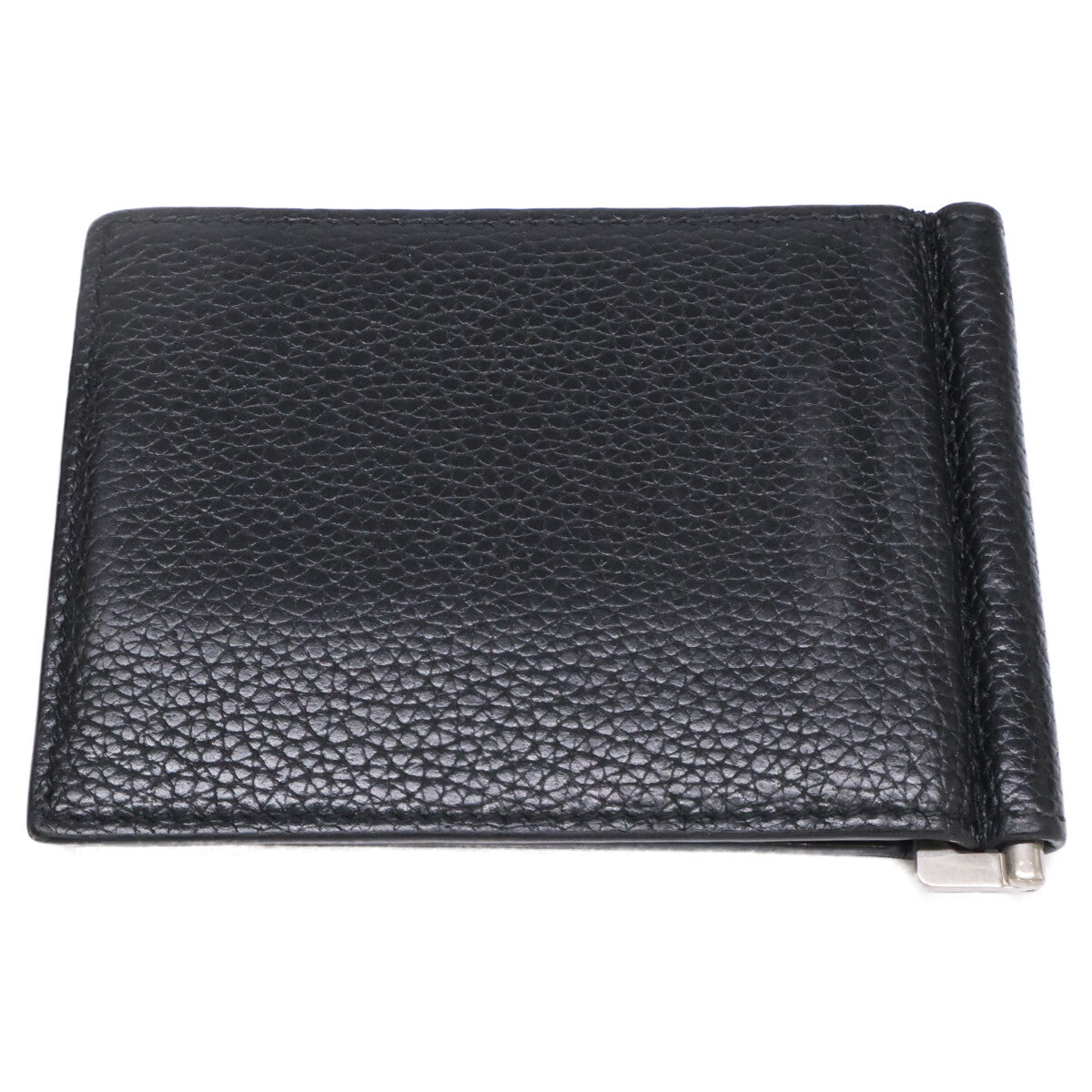 YvesSaintLaurent イヴサンローラン マネークリップ付 レザー 二つ折り財布 二つ折り財布（小銭入れなし）