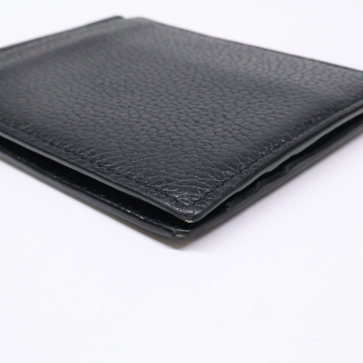 YvesSaintLaurent イヴサンローラン マネークリップ付 レザー 二つ折り財布 二つ折り財布（小銭入れなし）