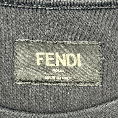 FENDI フェンディ 22年 FY1129AL28 ブラック エンボスロゴ ハーフスリーブコットンジャージーTシャツ トップス