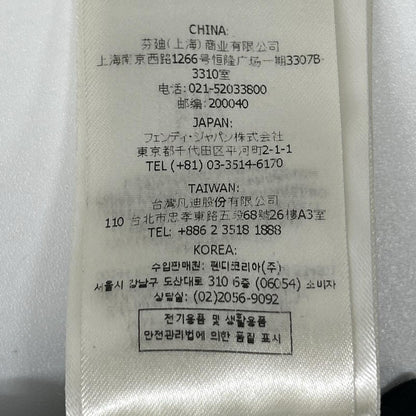 FENDI フェンディ 22年 FY1129AL28 ブラック エンボスロゴ ハーフスリーブコットンジャージーTシャツ トップス
