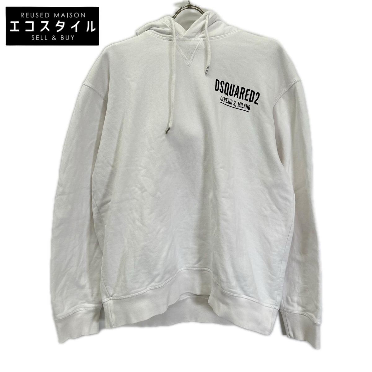 DSQUARED2 ディースクエアード S71GU0451 S25042 ホワイト Ceresio 9 Cool Hoodie パーカー トップス