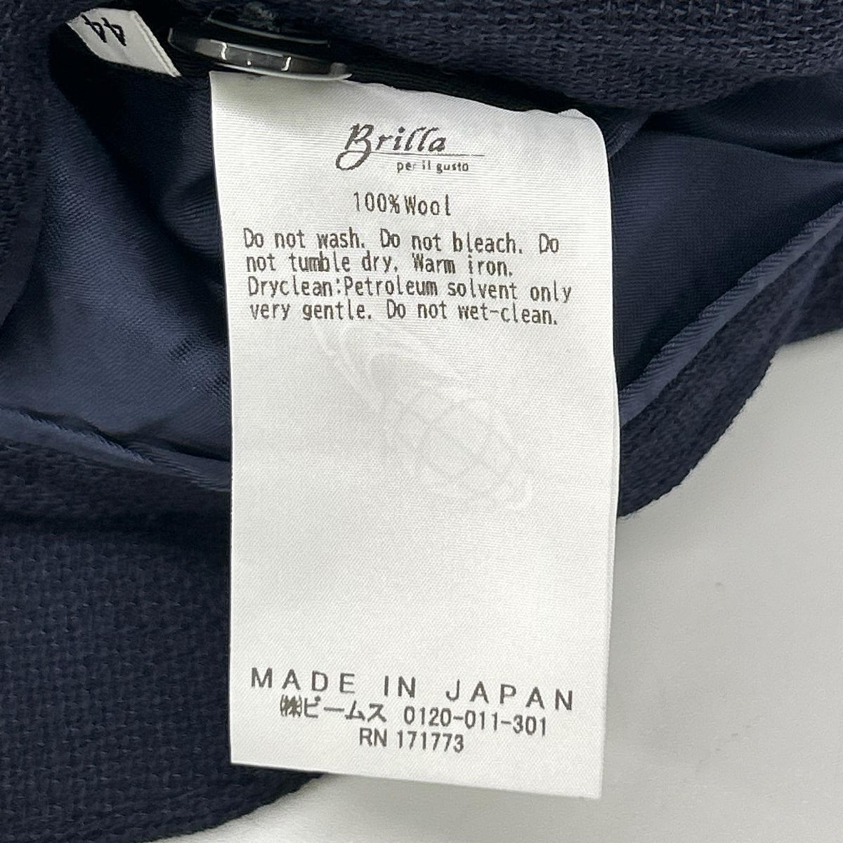 Brilla per il gusto ブリッラ ペル イル グスト 24-16-0332-015 ネイビー ウール DORMEUIL ホップサック ライトジャケット ジャケット
