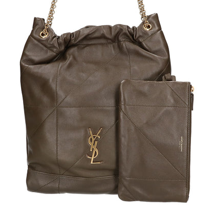 SAINT LAURENT PARIS サンローランパリ 新品同様 781666 JAMIE 4.3 ジェイミー ラムスキン ドローストリング チェーン ショルダーバッグ