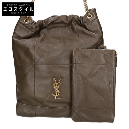SAINT LAURENT PARIS サンローランパリ 新品同様 781666 JAMIE 4.3 ジェイミー ラムスキン ドローストリング チェーン ショルダーバッグ