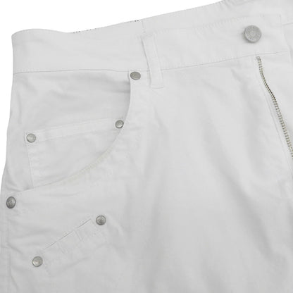 PEARLY GATES パーリーゲイツ ロゴパッチ バックプリント ストレッチ ハーフパンツ ボトムス メンズ ホワイト 7 053-9232701 ボトムス