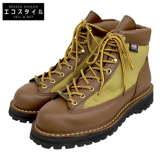 Danner ダナー 美品 ダナーライト ブーツ シューズ メンズ ブラウン×カーキ 8 30440 シューズ