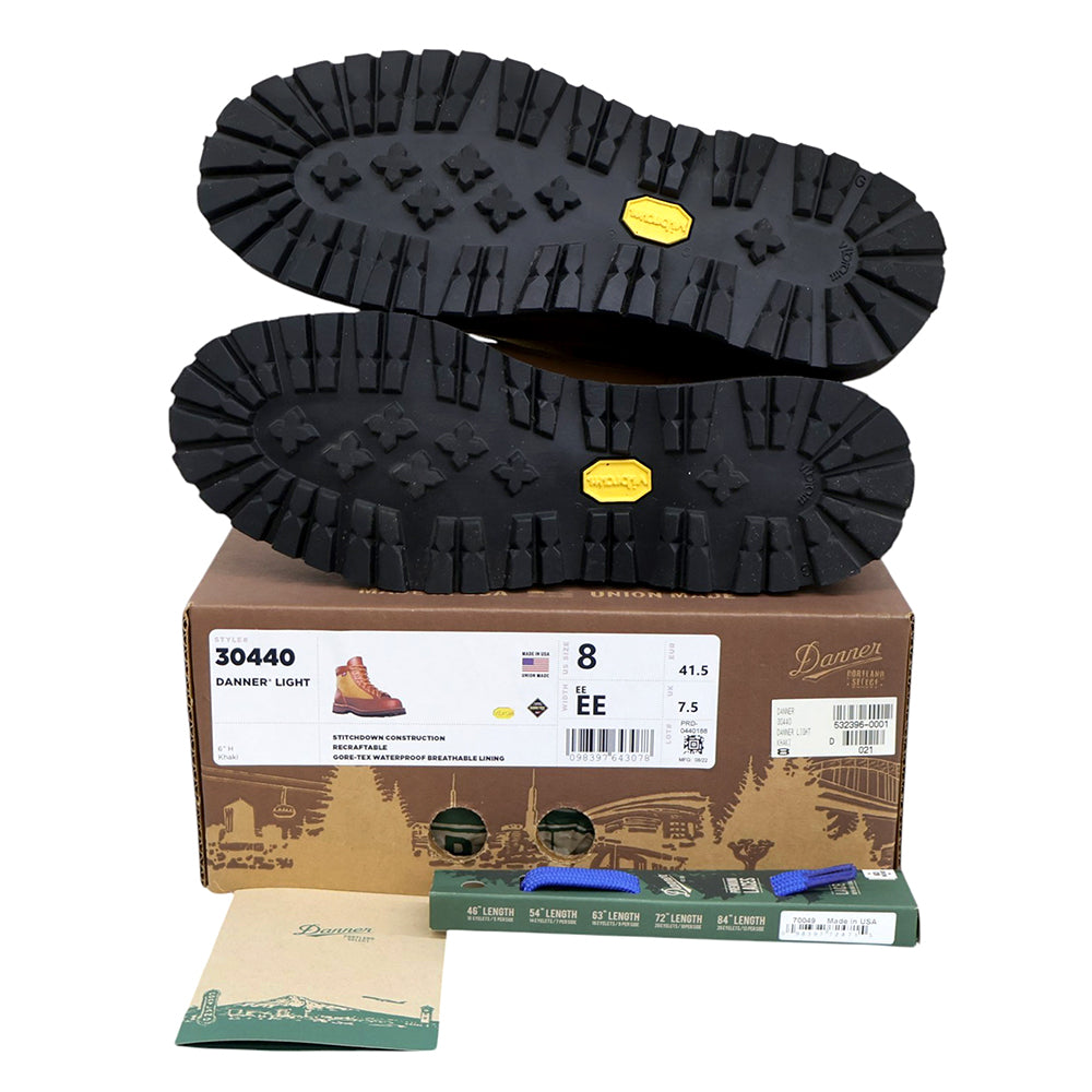 Danner ダナー 美品 ダナーライト ブーツ シューズ メンズ ブラウン×カーキ 8 30440 シューズ
