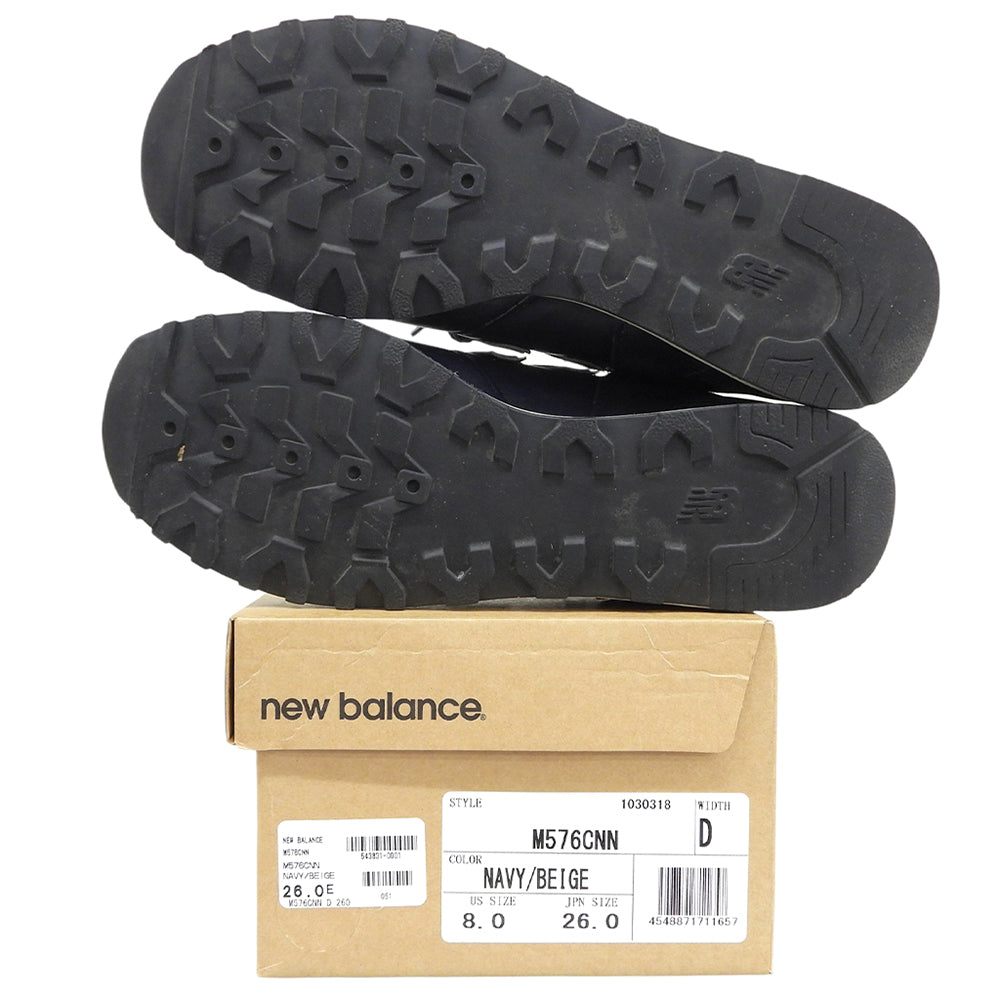 NEW BALANCE ニューバランス 英国製 オールレザー スニーカー シューズ メンズ ネイビー 26.0cm M576CNN シューズ
