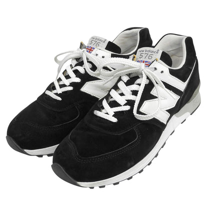 NEW BALANCE ニューバランス 美品 英国製 スエード スニーカー シューズ メンズ ブラック 26.0cm M576KGS シューズ