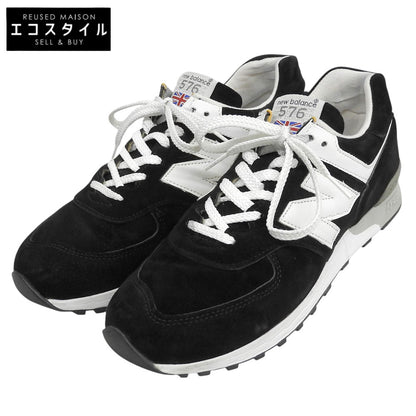 NEW BALANCE ニューバランス 美品 英国製 スエード スニーカー シューズ メンズ ブラック 26.0cm M576KGS シューズ